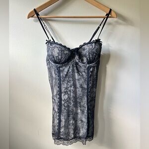 Victoria's Secret Black Lace Mini/Slip Dress